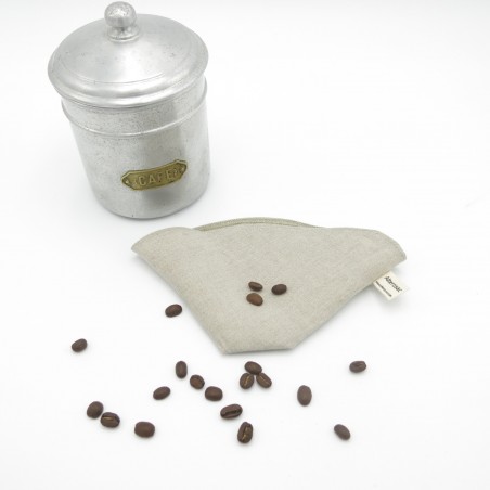 Filtre à café en lin biologique français - certifié GOTS