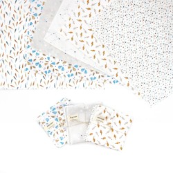 Petits mouchoirs lavables en coton (lot de 4)
