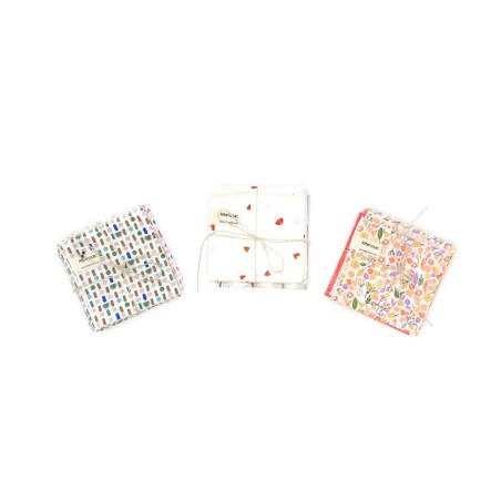 Petits mouchoirs lavables en coton (lot de 4)