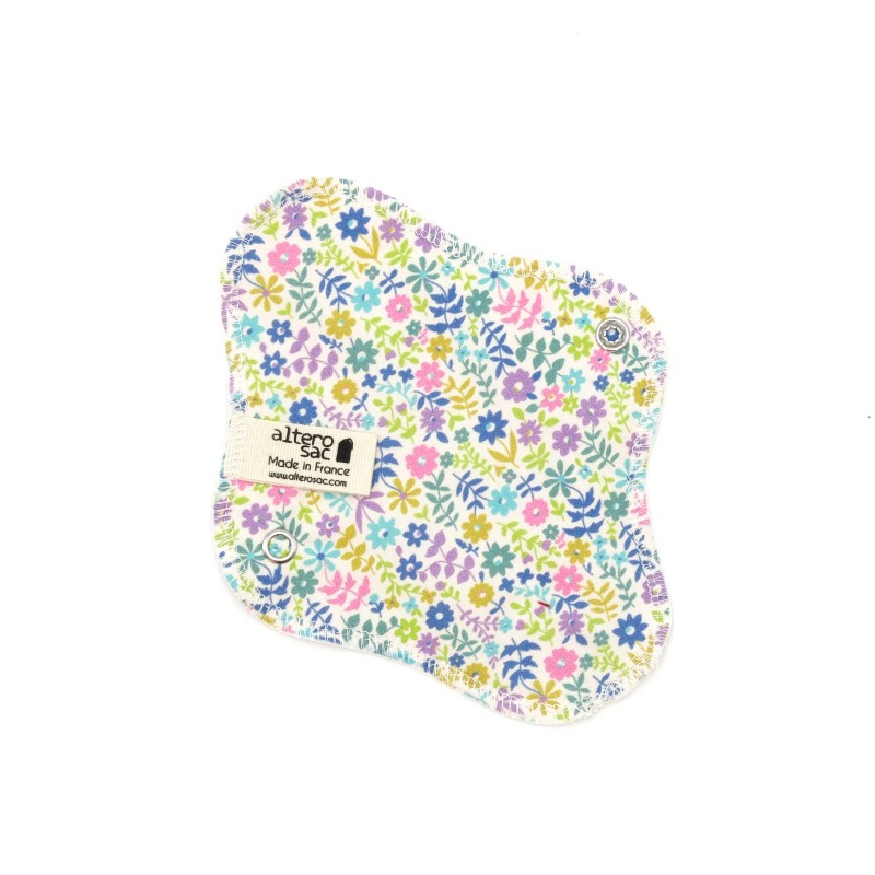 Serviette hygiénique lavable en coton biologique - S (flux léger)