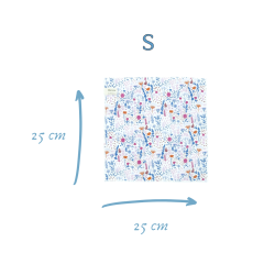 Mouchoir lavable en coton - x 4 - Taille S