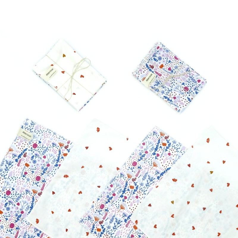 Mouchoir lavable en coton - x 4 - Taille S