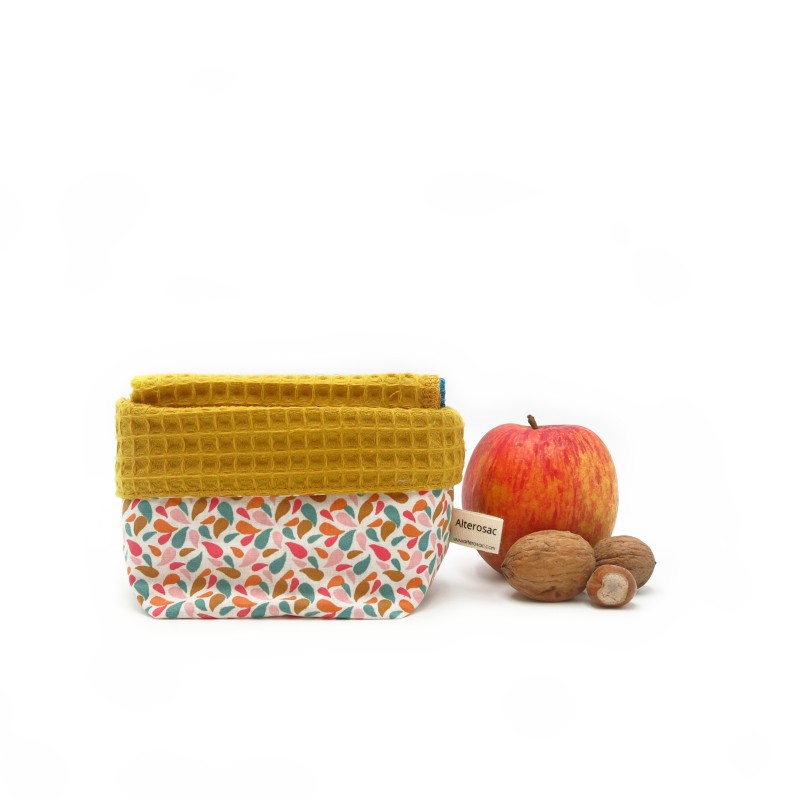 Essuie-tout lavable - x 5 avec panier de rangement