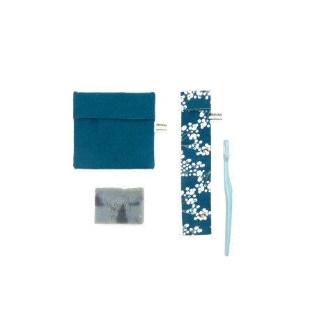 Kit voyage - pochette à savon et pochette à brosse à dents
