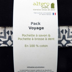 Kit voyage - pochette à savon et pochette à brosse à dents