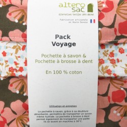 Kit voyage - pochette à savon et pochette à brosse à dents