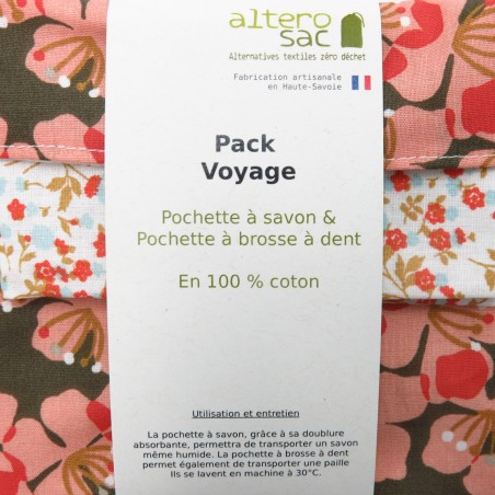 Kit voyage - pochette à savon et pochette à brosse à dents