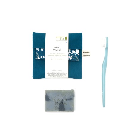 Kit voyage - pochette à savon et pochette à brosse à dents