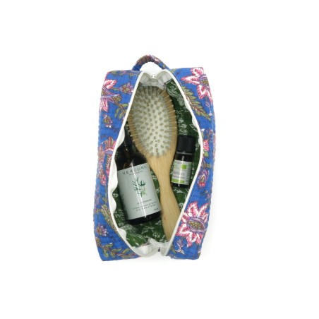 Trousse de toilette en coton matelassé indien
