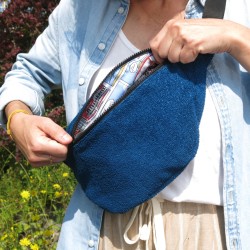 Sac banane en éponge de coton upcyclée