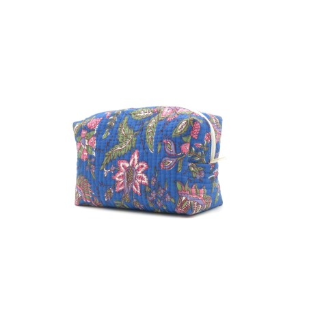 Trousse de beauté en coton matelassé indien