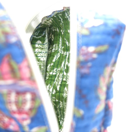 Trousse de beauté en coton matelassé indien