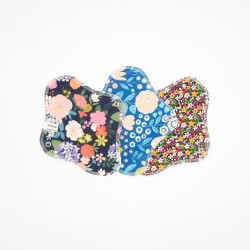Serviette hygiénique lavable en coton bio - Taille M (flux moyen)