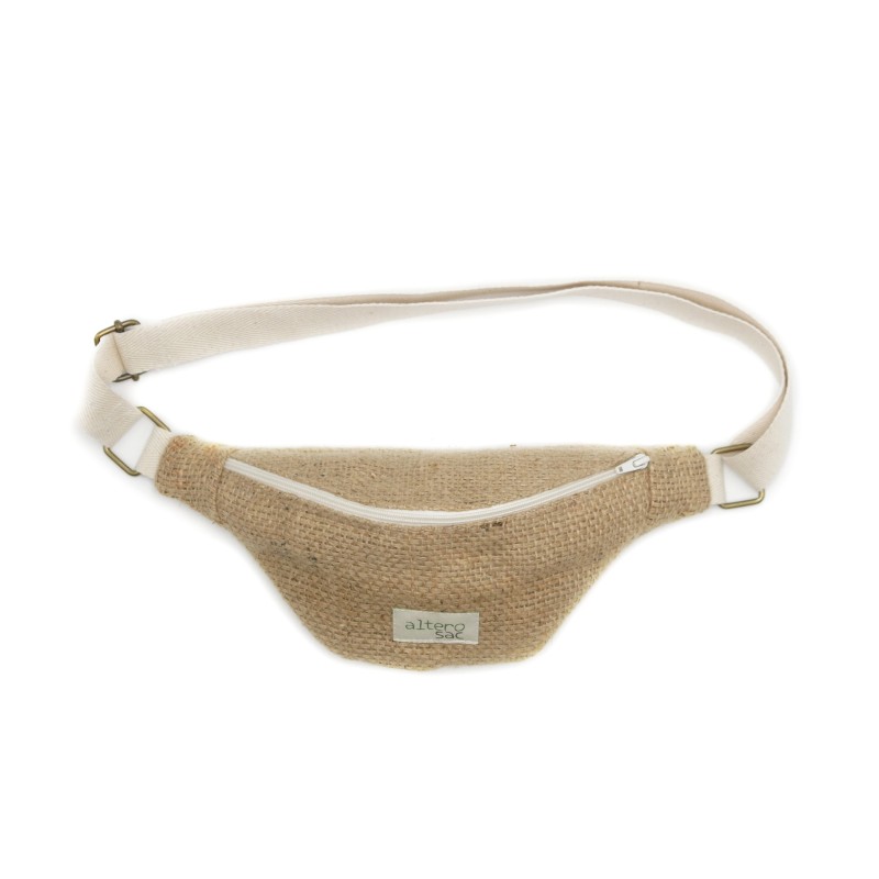 Sac banane en jute upcyclée