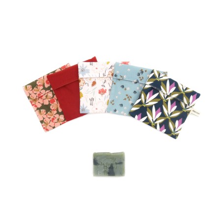 Pochette à savon en coton