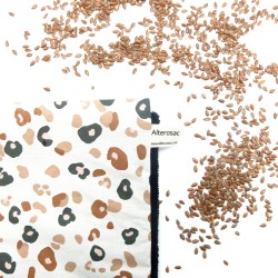 Kit bien-être - bouillotte aux graines de lin et masque de nuit