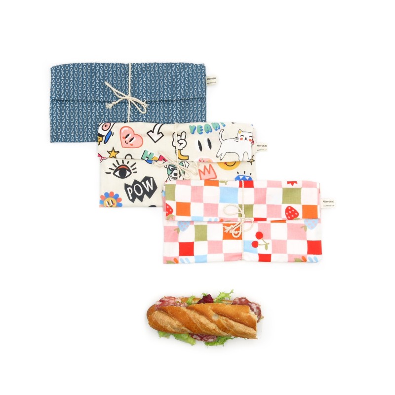 Pochette à sandwich - x 3 (goûter/S/M)