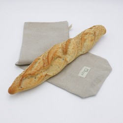 Sac à baguette en lin bio - certifié GOTS
