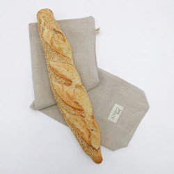 Sac à baguette en lin bio - certifié GOTS