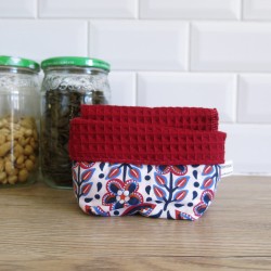 Essuie-tout lavable - x 5 avec panier de rangement