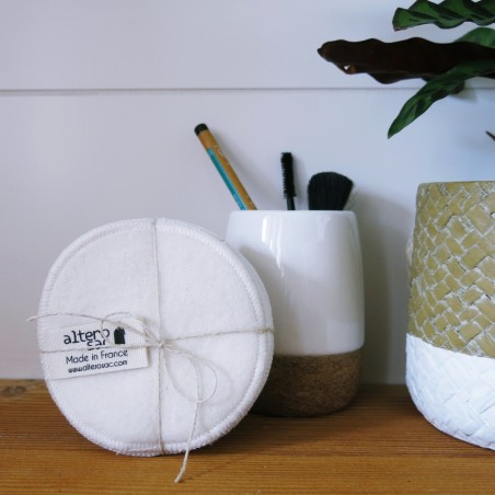 Coton démaquillant lavable en coton bio (rond) - x 5