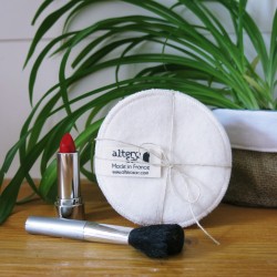 Coton démaquillant lavable en coton bio (rond) - x 5