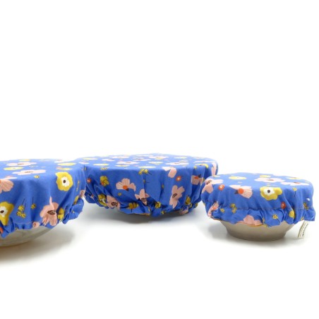 Recouvre bol en coton enduit - x 3 (S/M/L)