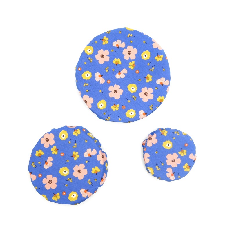 Recouvre bol en coton enduit - x 3 (S/M/L)