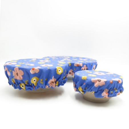 Recouvre bol en coton enduit - x 3 (S/M/L)