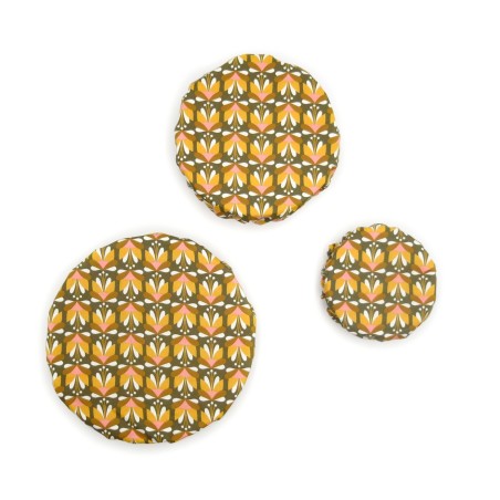 Recouvre bol en coton enduit - x 3 (S/M/L)