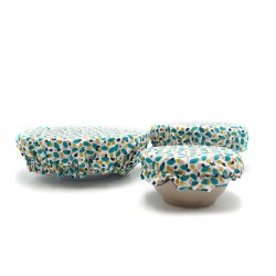 Recouvre bol en coton enduit - x 3 (S/M/L)