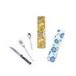 Étui à couverts en coton bio - certifié GOTS