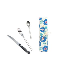 Étui à couverts en coton bio - certifié GOTS