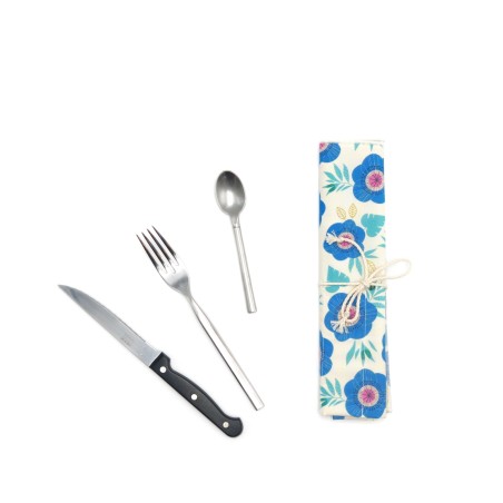 Étui à couverts en coton bio - certifié GOTS