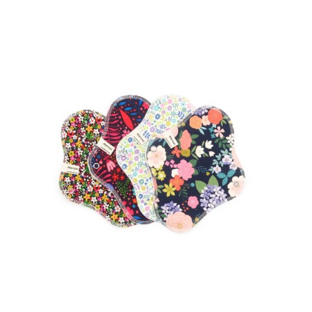 Serviette hygiénique lavable en coton bio - Taille S (flux léger)