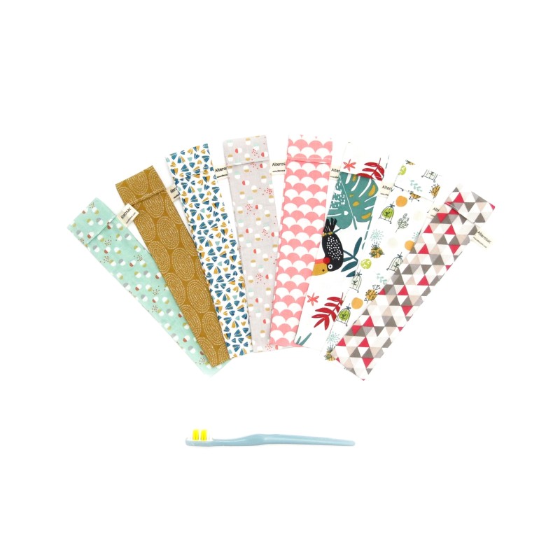 Pochette à brosse à dents en coton