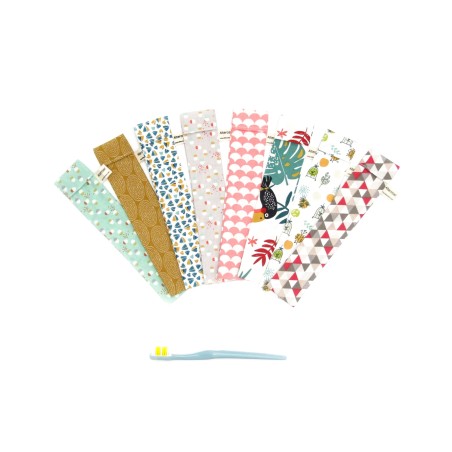 Pochette à brosse à dents en coton