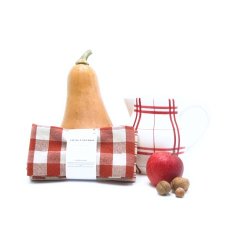 Torchons en coton bio - x 2