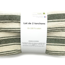 Torchons en coton bio - x 2