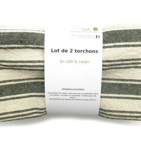 Torchons en coton bio - x 2
