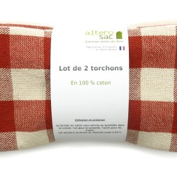 Torchons en coton bio - x 2