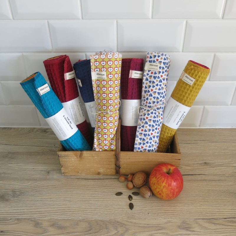 Essuie-tout lavable doublé - x 5