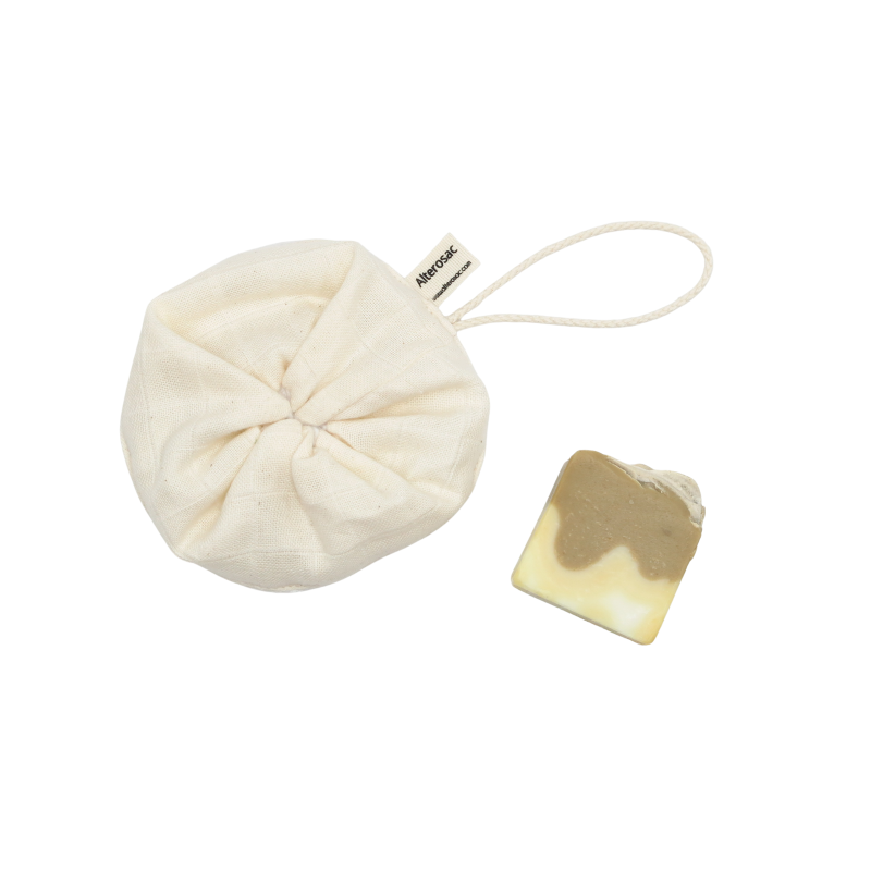 Fleur de douche duo sens en coton bio
