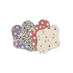 Serviette hygiénique lavable en coton bio - Taille M (flux moyen)
