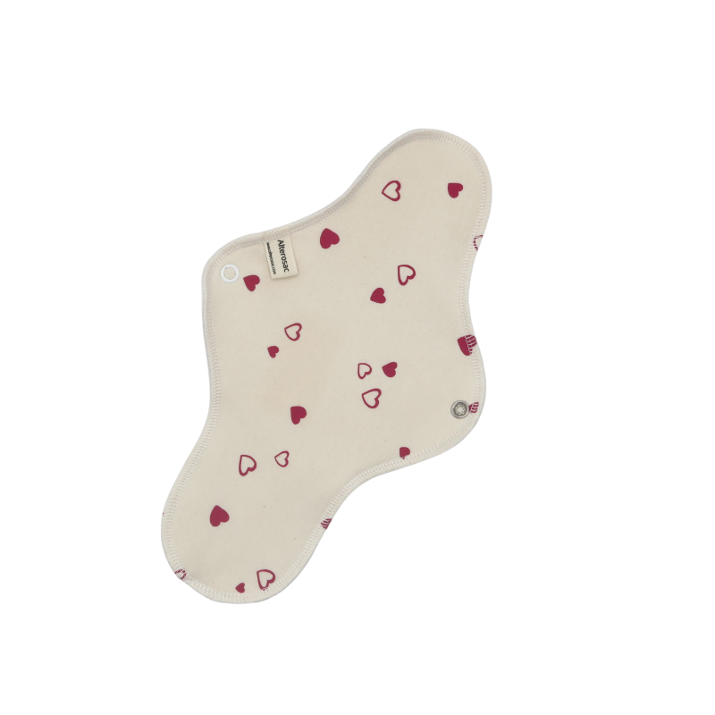Serviette hygiénique lavable en coton bio - Taille L (flux abondant)