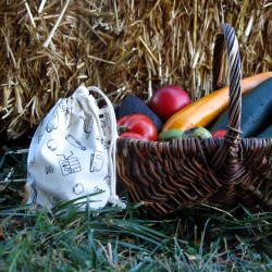Lot de 3 sacs à vrac en coton bio - certifié GOTS