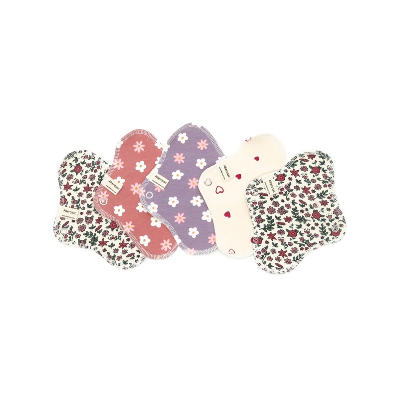 Pack de 5 protège-slip en coton bio - certifié GOTS