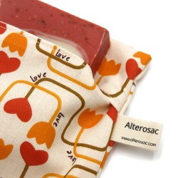Pochette à savon en coton