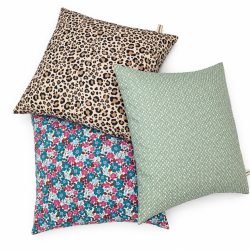 Coussin en coton upcyclé